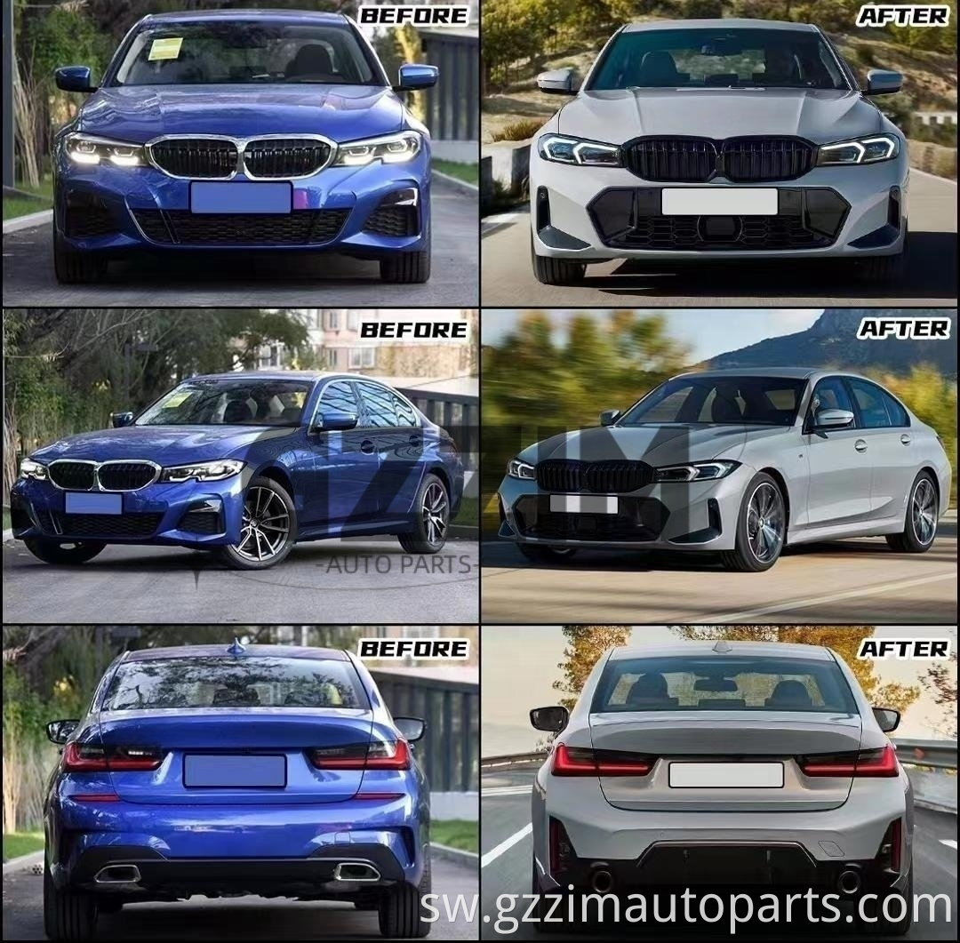 ABS Plastic Body kit & Head Lamp & Grille Used For 8MW 3 G20/28 2019-2021 upgrade to 2023 3 body bumper assy